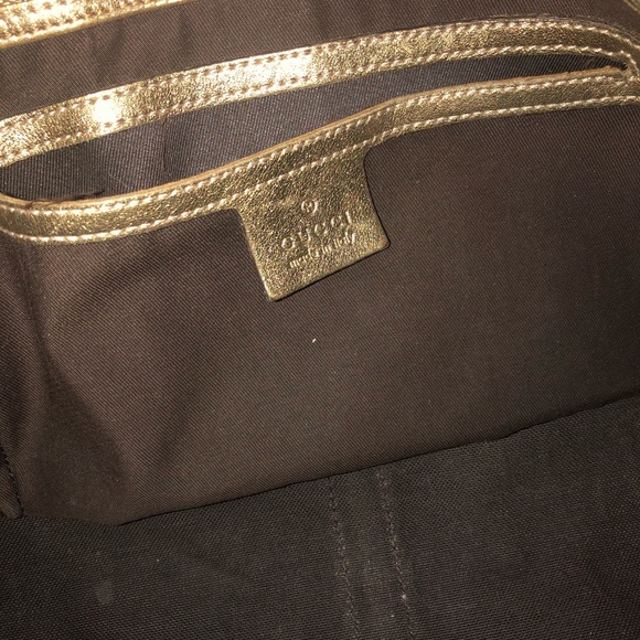 🔥GUCCI🔥STUNNING Authentic vintage large Jackie canvas print and lambskin - Picture 4 of 17